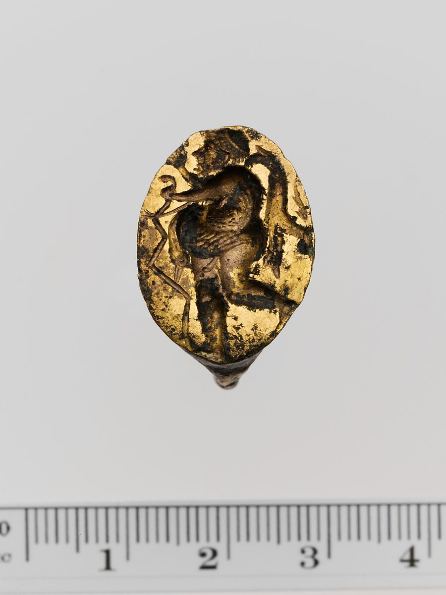 Gilt bronze ring Greek